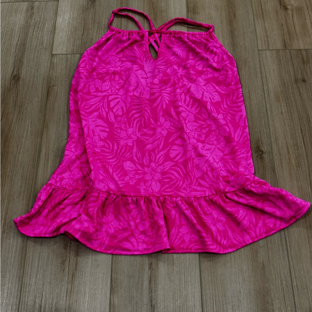 Hurley Jungle Walk Mini Dress – Hot Pink Tropical – NWOT - Picture 5 of 11